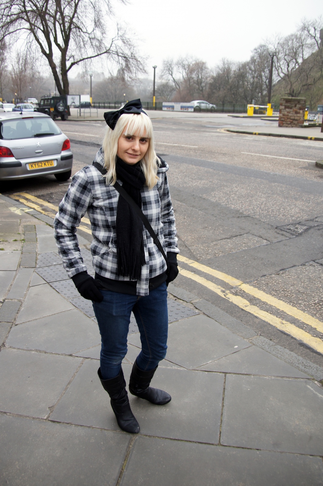 Lisa on the Side of the Street