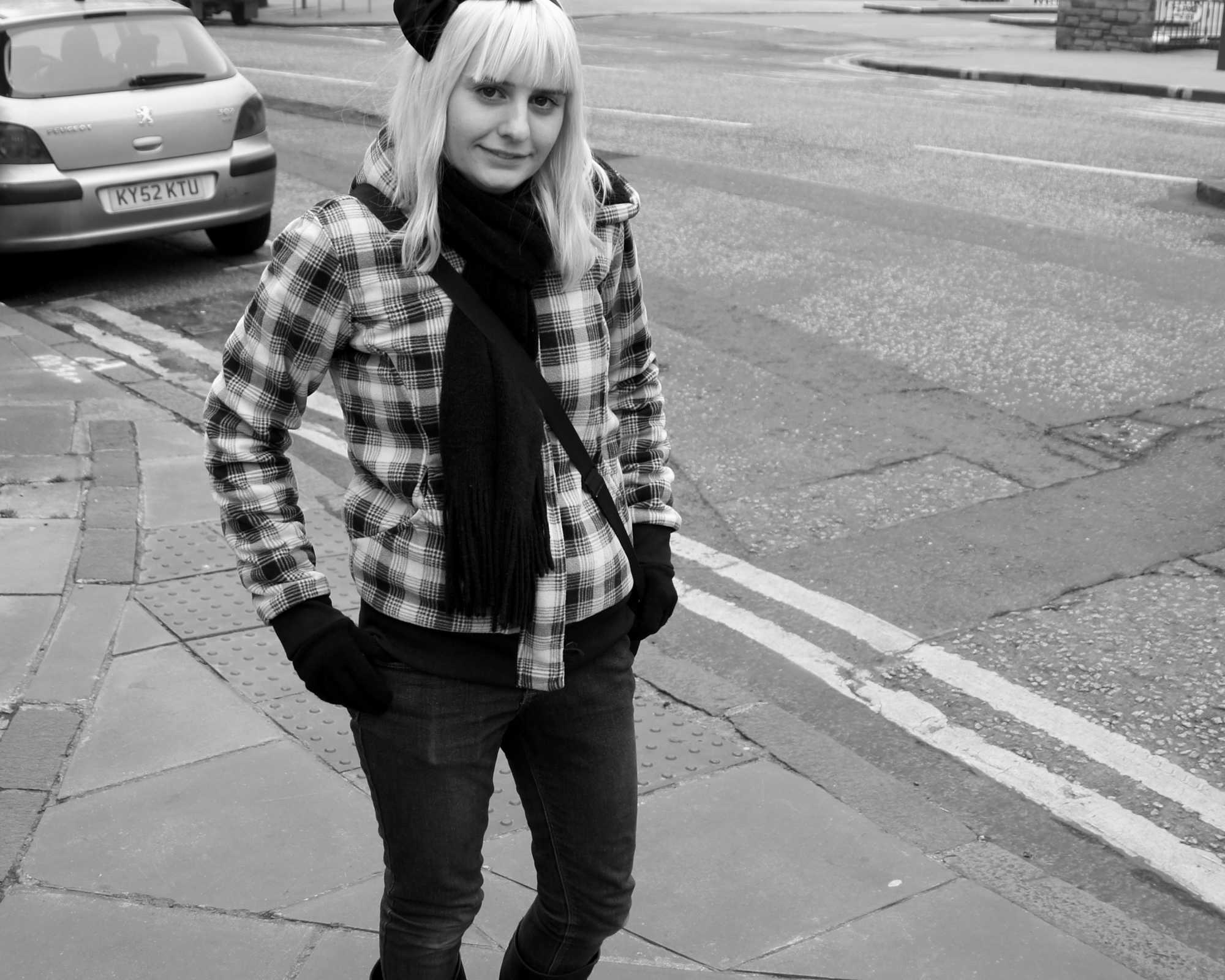 Lisa on the Side of the Street